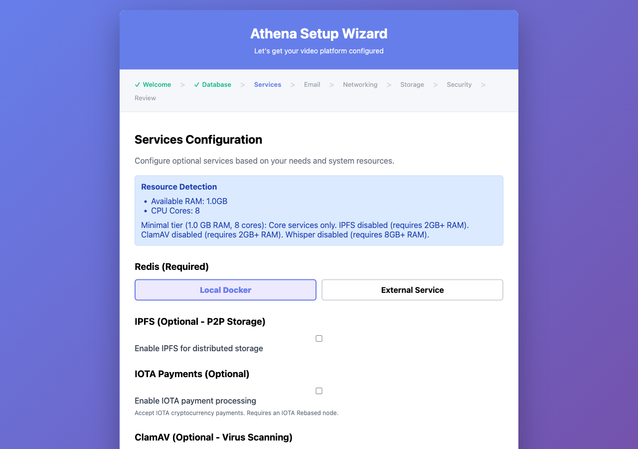 Services Configuration